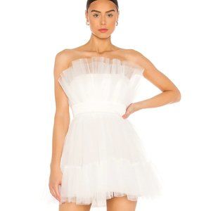 Ellee Mini Dress - White Tulle Mini Dress